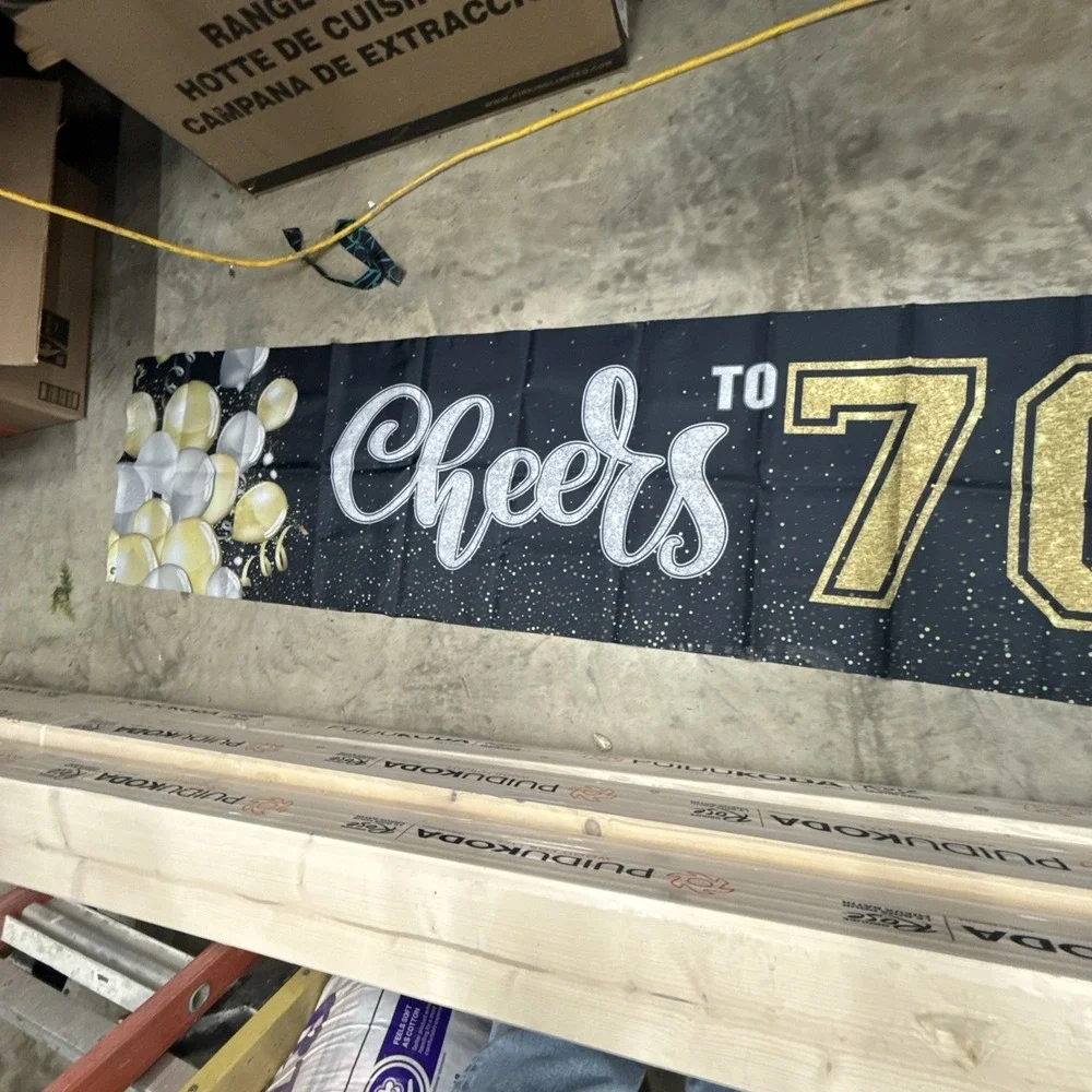 Happy Birthday Banner Cheers To 70 Years ‎ 1'.5